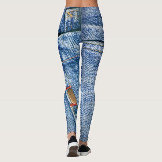 Blauwe joodse Leggings (Achterkant)
