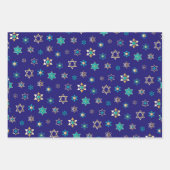 Blauwe joodse verlooppapierset voor ontwerpen inpakpapier vel (Voorkant)