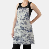 Blauwe Jouy-doek Schort (Insitu)