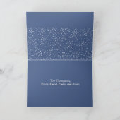 Blauwe Joy aan de Eerste Kerstdag van de Wereld Fo Feestdagen Kaart (Binnen)