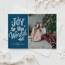 Blauwe Joy aan de Wereld Kerstcarol Foto