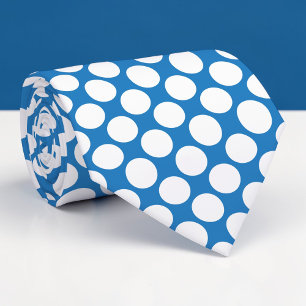 Blauwe Jumbo Stippen Custom Heren Das