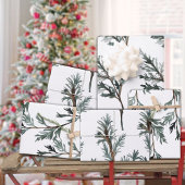 Blauwe Juniper en cedar Tree Branch Winter Greener Inpakpapier Vel