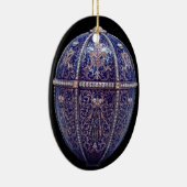 Blauwe juwelen eieren keramisch ornament (Rechts)