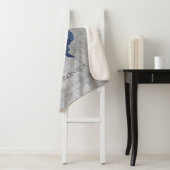 Blauwe juwelen vlinder gepersonaliseerd sherpa deken (In situ)