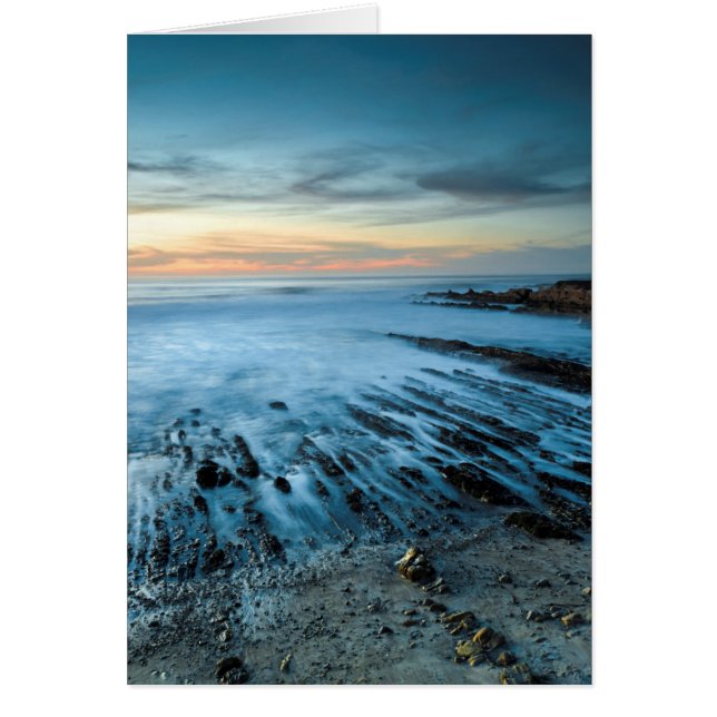 Blauwe kaap bij zonsondergang, Californië (Voorkant)