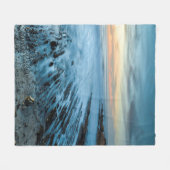 Blauwe kaap bij zonsondergang, Californië Fleece Deken (Voorkant (Horizontaal))