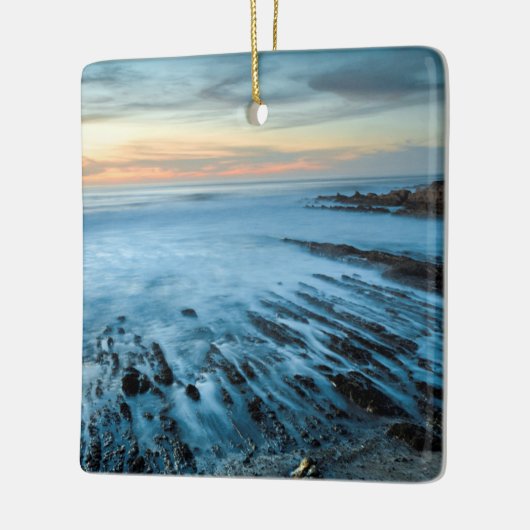 Blauwe kaap bij zonsondergang, Californië Keramisch Ornament (Links)