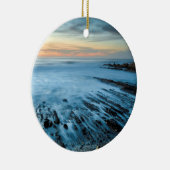 Blauwe kaap bij zonsondergang, Californië Keramisch Ornament (Rechts)