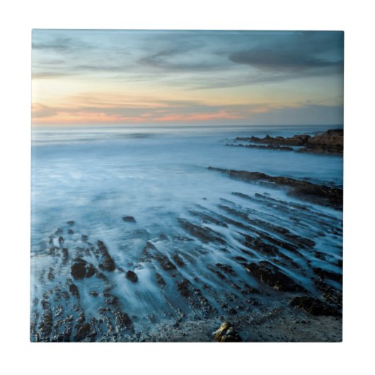 Blauwe kaap bij zonsondergang, Californië Tegeltje (Voorkant)