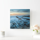 Blauwe kaap bij zonsondergang, Californië Vierkante Klok (Huis)