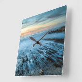 Blauwe kaap bij zonsondergang, Californië Vierkante Klok (Hoek)