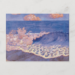 Blauwe kaap, golfeffect, c.1893 briefkaart