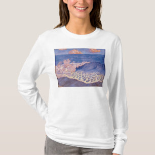 Blauwe kaap, golfeffect, c.1893 t-shirt