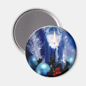 Blauwe kaars magneet (Voorkant / Achterkant)