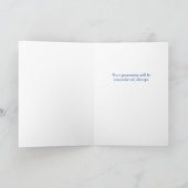 Blauwe Kaars Sympathie Condoleances Bedankkaart (Binnen)