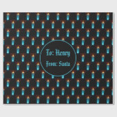 Blauwe kaarsen met kaarslicht cadeaupapier (Vlak)