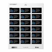 Blauwe Kaarsen Verjaardag Custom Adres Label (Full Sheet)