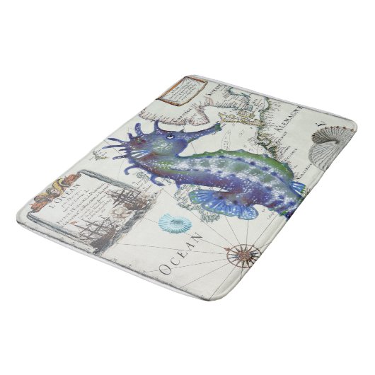 blauwe kaart badmat (Gekanteld)