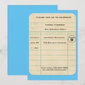 Blauwe kaart Birthday (Voorkant / Achterkant)