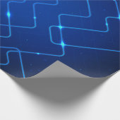 Blauwe kaart cadeaupapier (Hoek)