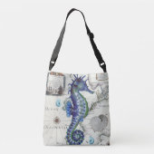  blauwe kaart crossbody tas (Achterkant)