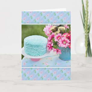 Blauwe Kaart en bloemen