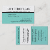 blauwe kaart en spa - cadeaukaart kortingskaartje (Voorkant / Achterkant)