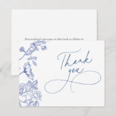 Blauwe kaart met dankbetuiging (Voorkant / Achterkant)