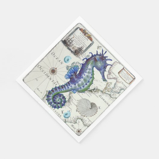 blauwe kaart servetten (Hoek)