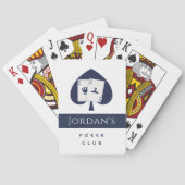 Blauwe kaart Suit Spade Mannen Poker Club Spelnaam (Achterkant)