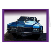  blauwe kaart van Cadillac (Voorkant Horizontaal)