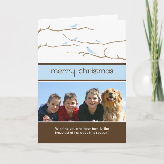 (Blauwe) Kaart van de Vakantie van Kerstmis van de (Voorkant)