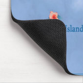 Blauwe kaart van het Hawaiiaanse eiland mousepad Muismat (Hoek)