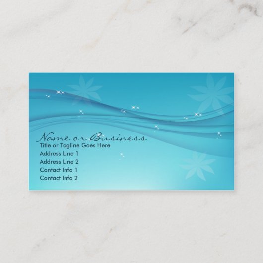 blauwe kaart visitekaartje (Voorkant)