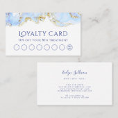 blauwe kaart voor getrouwde modellen visitekaartje (Voorkant / Achterkant)