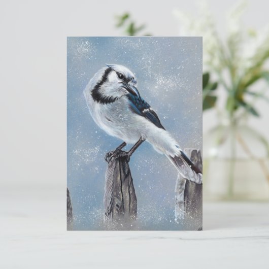 Blauwe kaart voor jodenvogels (Staand voorkant)