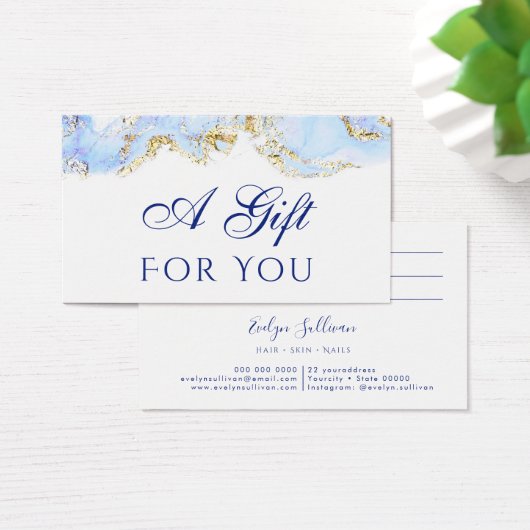 blauwe kaart voor marmering (Bureau)