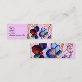 Blauwe kaart voor orchideeën mini visitekaartje (Voorkant / Achterkant)