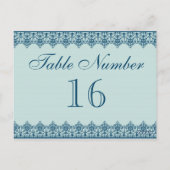  blauwe kaart voor tabelnummers (Achterkant)