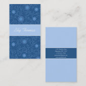 Blauwe kaart voor zwemprofiel visitekaartje (Voorkant / Achterkant)