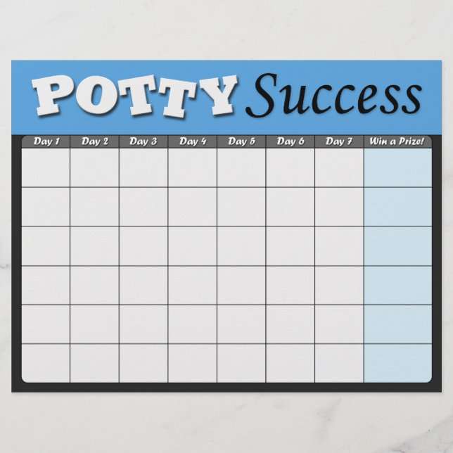 Blauwe kaarten voor training in Potty Success (Voorkant)
