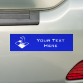 Blauwe kaas bumpersticker (Op auto)