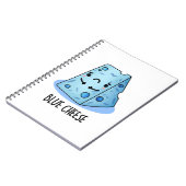 Blauwe Kaas Grappige Voedselgrap Notitieboek (Linkerzijde)