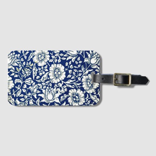 Blauwe kaasjeskruid bagagelabel (Voorkant (horizontaal))