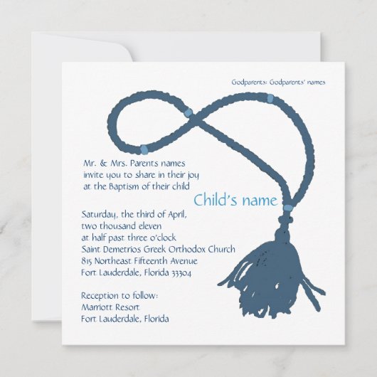 Blauwe kabel kaart (Voorkant)