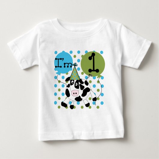 Blauwe Kabeljauw 1ste verjaardag T-shirts en cadea (Voorkant)