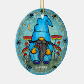 Blauwe kabouter  keramisch ornament (Rechts)