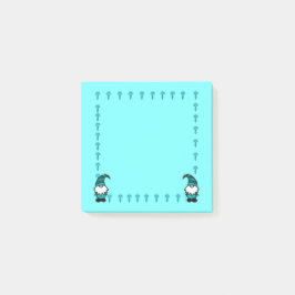 Blauwe kabouter met paddenstoelen post-it® notes