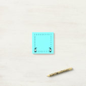 Blauwe kabouter met paddenstoelen post-it® notes (Op bureau)